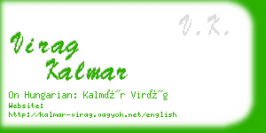 virag kalmar business card